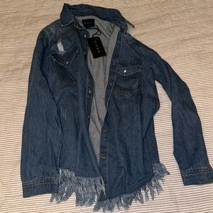 Risen distressed denim jacket
